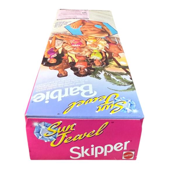 Sun Jewel Skipper 1993 Mattel Barbie #10955 Blue Eyes Blonde Hair w/ Jewels - Picture 5 of 6